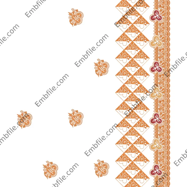 23368 Saree C Pallu Multy Embroidery Design