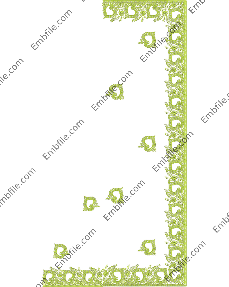 23372 23372 Saree C Pallu Multy Embroidery Design - Image 1