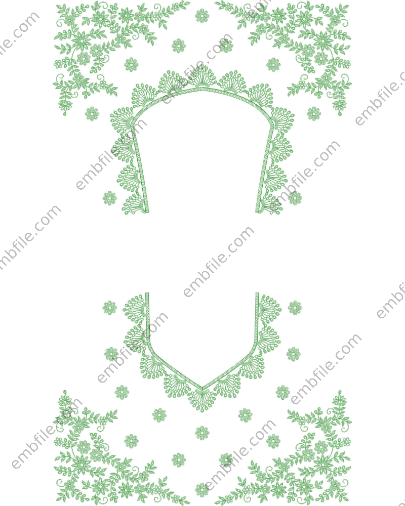 33751 33751 Multi & Codding Blouse Embroidery Design - Image 1