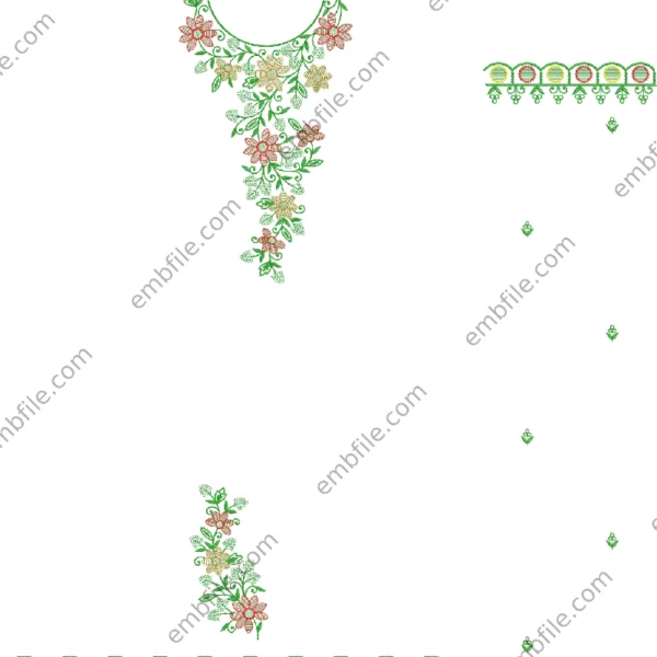 39915 Multi & Punjabi cod Set Embroidery Design