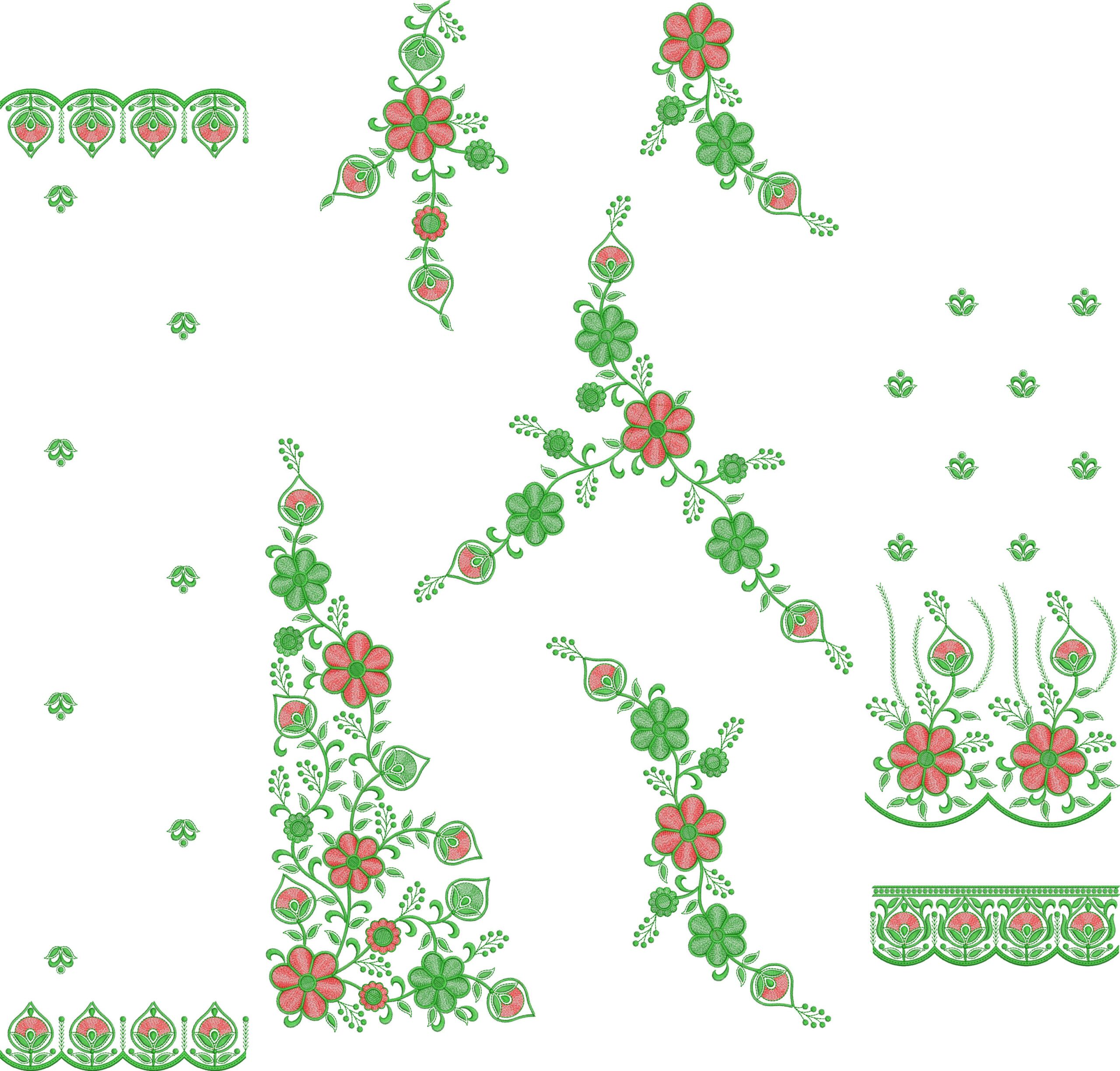 45218 45218 Multi Palazo Suit Set Embroidery Design - Image 1