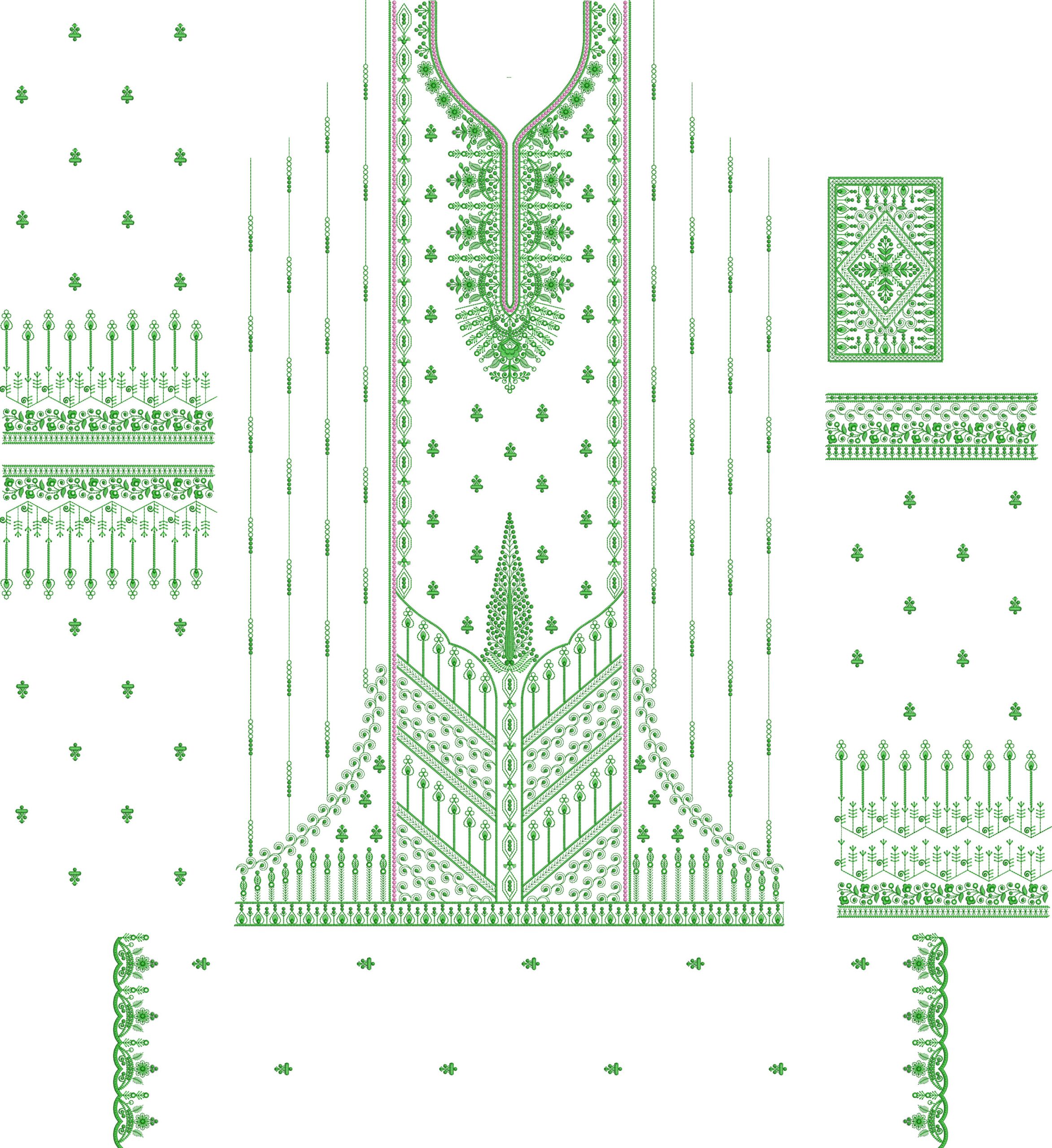 46232 46232 Multi Palazo Suit Set Embroidery Design - Image 1