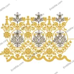 50720 Multi & Boring Daman Patta Embroidery Design