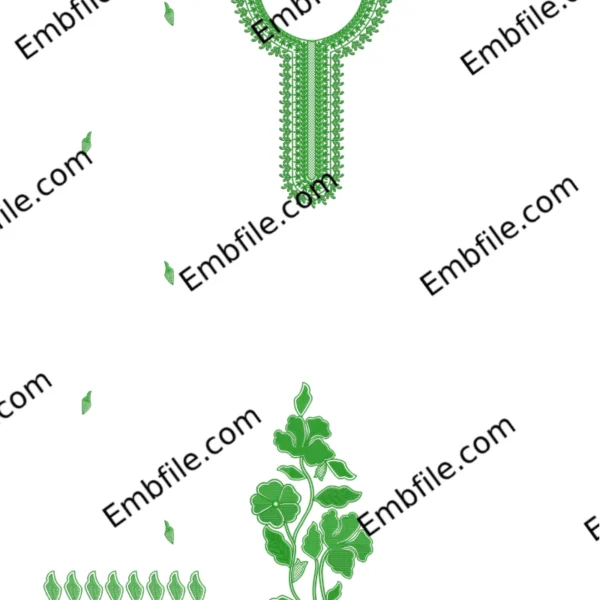 52420 Multi Punjabi Cord Set Embroidery Design