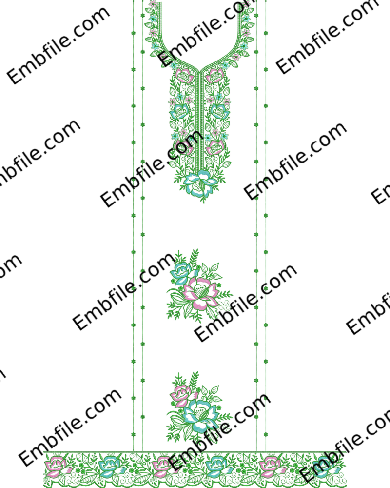 52824 52824 Multi Boring Panel Suit Embroidery Design - Image 1