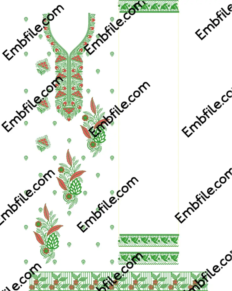 53985 53985 Multi Boring Suit Set Embroidery Design - Image 1