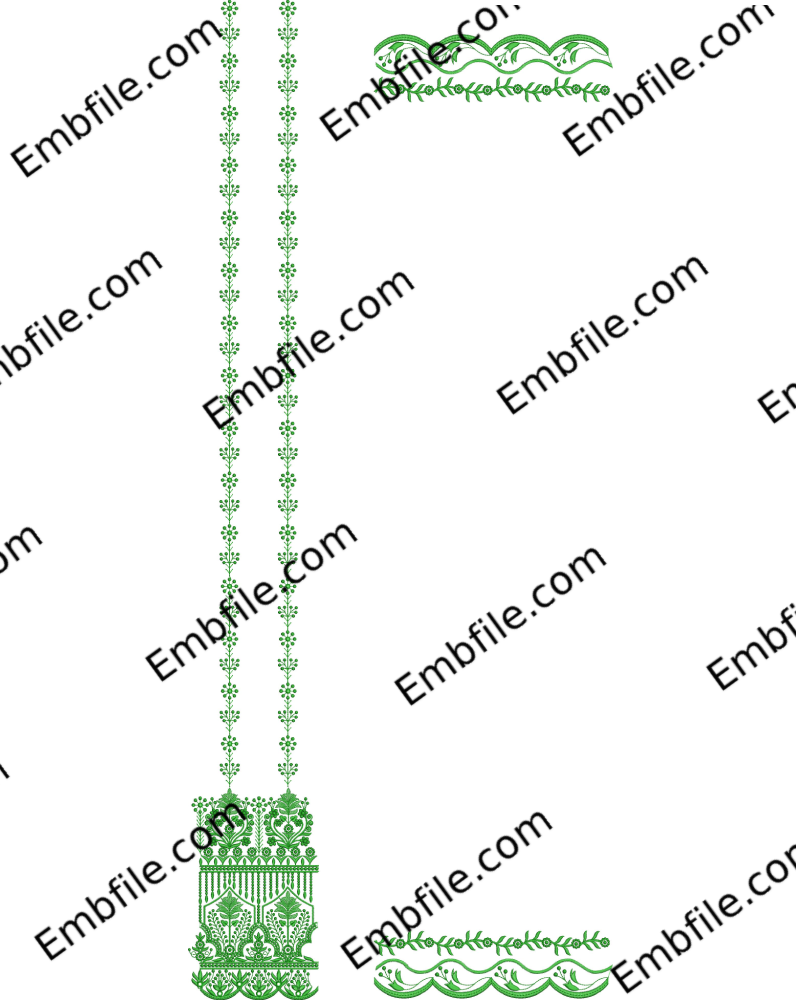 54619 54619 Multi Daman Top Embroidery Design - Image 1